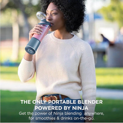 Portable Mini Blender 530ml - Rechargeable Cordless Smoothie Maker with USB-C Charging | Denim Blue